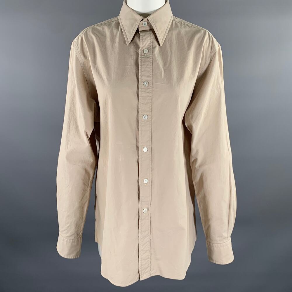 HAMILTON Size M Khaki Long Sleeve Long Sleeve Shirt
